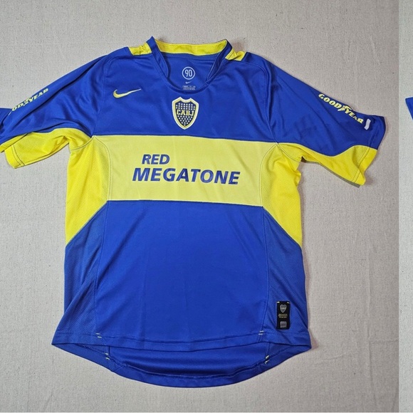 BOCA JUNIORS ARGENTINA 2005 RED MEGATONE HOME FOOTBALL SHIRT NIKE SIZE XL - Picture 1 of 6